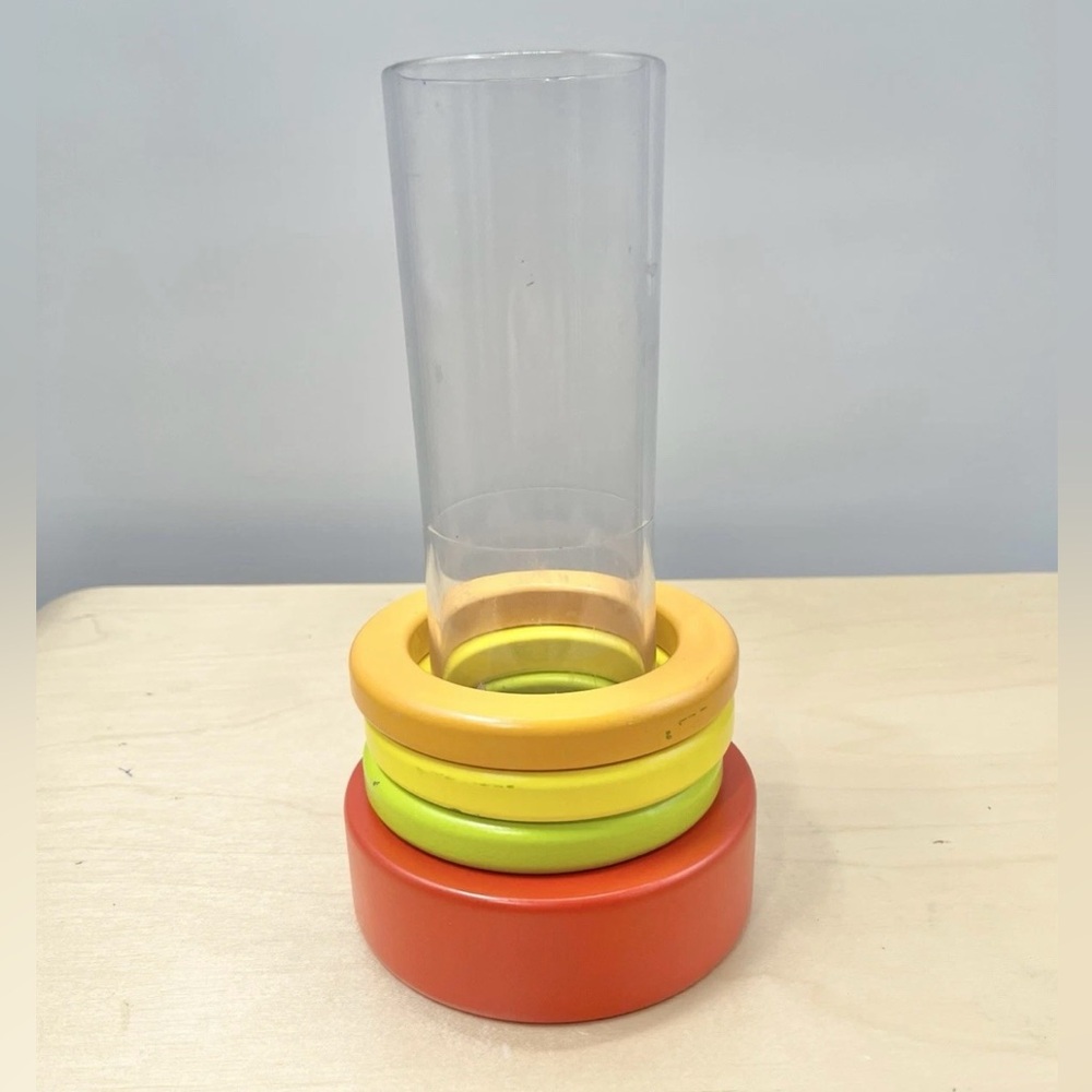 Lovevery‎ Montessori Wooden Rings with Removable Tube and Ball